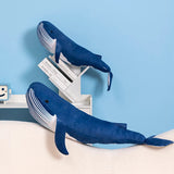 Stuffed Large Size Blue Whale Plush Pillow Huge Bed Sofa Plush Cushion Cartoon Sea Animal Whale Plush Toys Home Decoration SimplySquishy