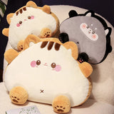 Cute Cookie Cat Animal Pillow Soft Plush Toast Bread Nap Pillow Cushion Toy Stuffed Cat Home Decor Plush Gift Doll SimplySquishy